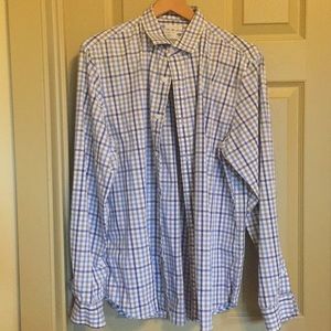 Men’s blue button down shirt